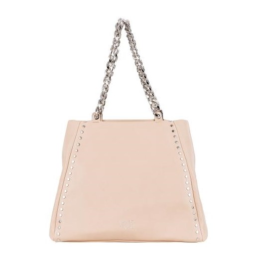 WJS Wjs Beżowa Torebka Damska Z Rączkami W Formie Łańcuszków ze sklepu Wojas w kategorii Torby Shopper bag - zdjęcie 173142751