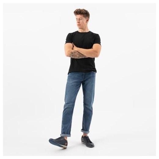 Wojas Granatowe Półbuty Męskie Z Brązowymi Wstawkami ze sklepu Wojas w kategorii Półbuty męskie - zdjęcie 173143033