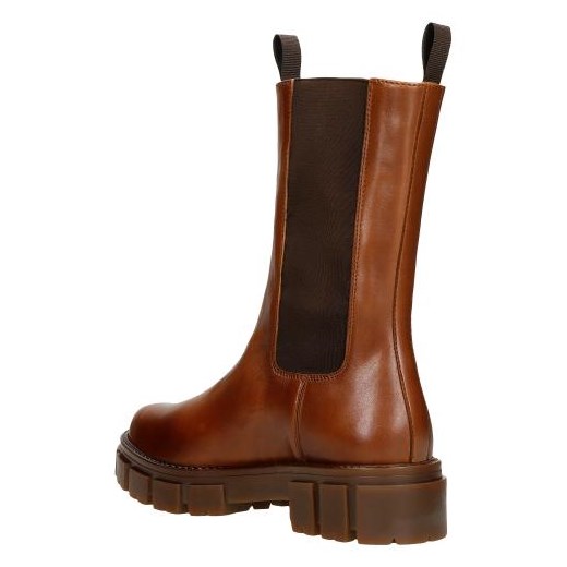 Wojas Wysokie Skórzane Botki Damskie Ze Skóry Licowej Wojas 40 Wojas