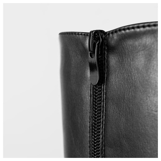 WJS Wjs Czarne Kozaki Z Elastyczną Gumą Na Boku Wjs 39 promocja Wojas