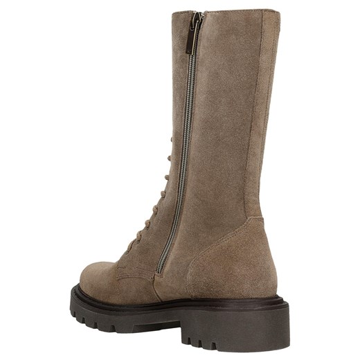 Wojas Wysokie Trzewiki Damskie W Kolorze Ciemnego Beżu Wojas 38 Wojas