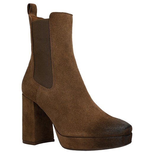 Wojas Brązowe Sztyblety Damskie Na Wysokim Słupku Wojas 39 Wojas