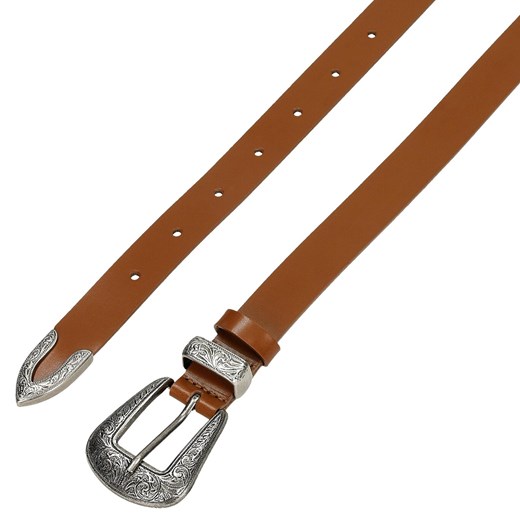 Wojas Brązowy Pasek Z Ozdobnym Tłoczeniem Na Klamrze Wojas 85 promocja Wojas