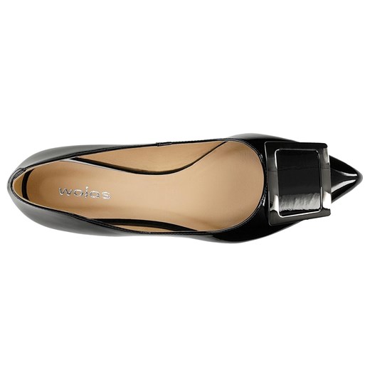 Wojas Czarne Lakierowane Baleriny Z Metalową Ozdobą Wojas 37 Wojas