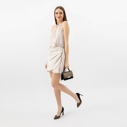 Wojas Czarne Welurowe Czółenka Damskie Z Eleganckim Złotym Wzorem ze sklepu Wojas w kategorii Czółenka - zdjęcie 173149264