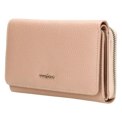 Wojas Skórzany Portfel Damski Różowy Wojas  Wojas