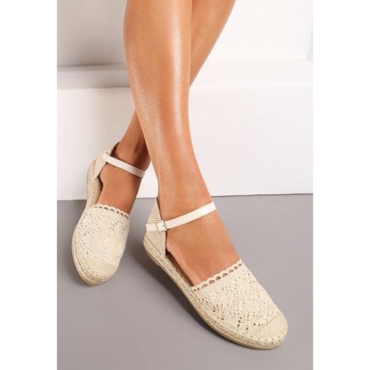 Beżowe Espadryle Maiseis ze sklepu renee.pl w kategorii Espadryle damskie - zdjęcie 173155024