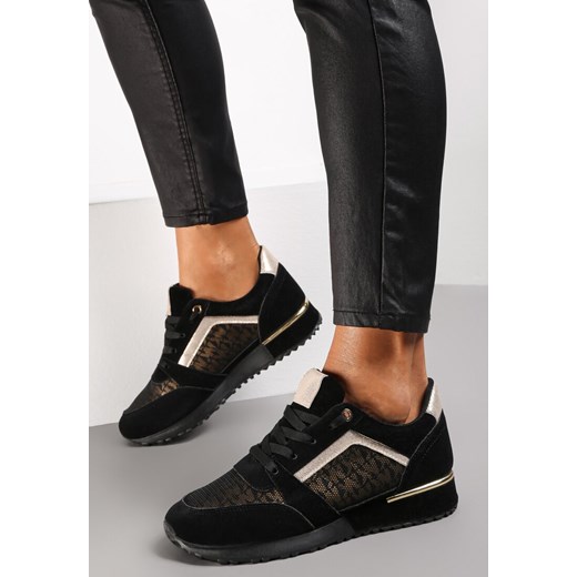 Czarne Sneakersy Rekke ze sklepu renee.pl w kategorii Buty sportowe damskie - zdjęcie 173158892