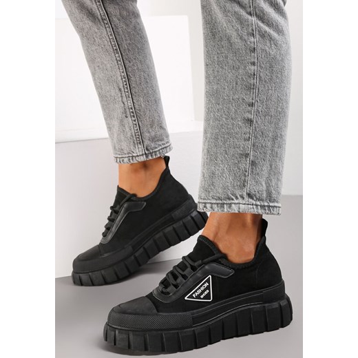 Czarne Sneakersy Christelle ze sklepu renee.pl w kategorii Trampki damskie - zdjęcie 173159000