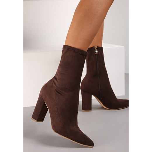 Brązowe Botki Helis Renee 40 renee.pl