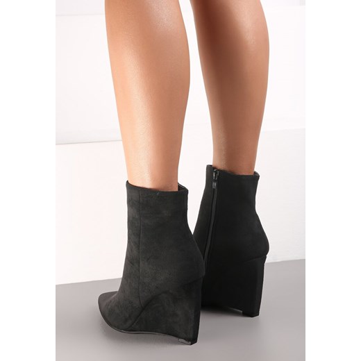 Czarne Botki na Koturnie Hodigan Renee 38 renee.pl