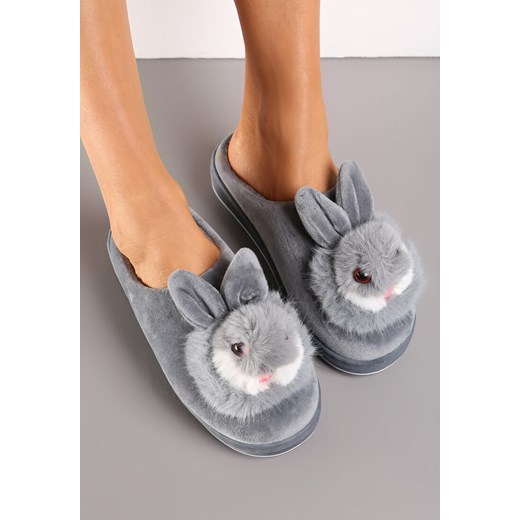 Szare Kapcie na Grubej Podeszwie Pisces Renee 38-39 renee.pl