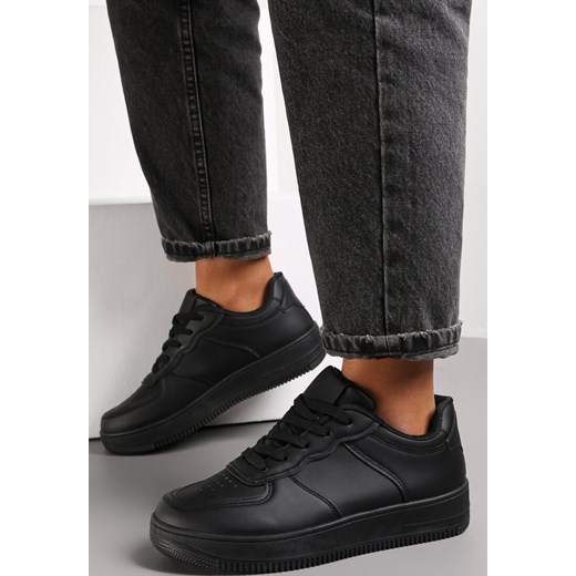 Czarne Sneakersy Sznurowane na Grubej Podeszwie Taleith ze sklepu renee.pl w kategorii Buty sportowe damskie - zdjęcie 173162611