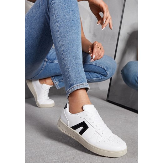 Biało-Czarne Sneakersy z Wstawkami Araa ze sklepu renee.pl w kategorii Buty sportowe damskie - zdjęcie 173163970