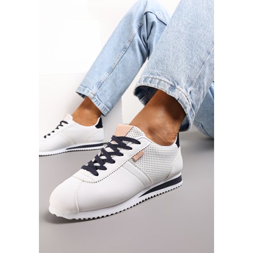 Biało Różowe Sneakersy z Przeszyciami Phyrise ze sklepu renee.pl w kategorii Buty sportowe damskie - zdjęcie 173172682