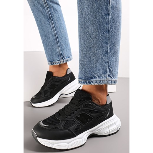 Czarne Sneakersy przed Kostkę na Grubej Podeszwie Sizen Renee 41 renee.pl