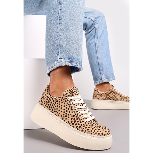 Brązowe Sneakersy na Grubej Podeszwie Cernanda ze sklepu renee.pl w kategorii Buty sportowe damskie - zdjęcie 173181560
