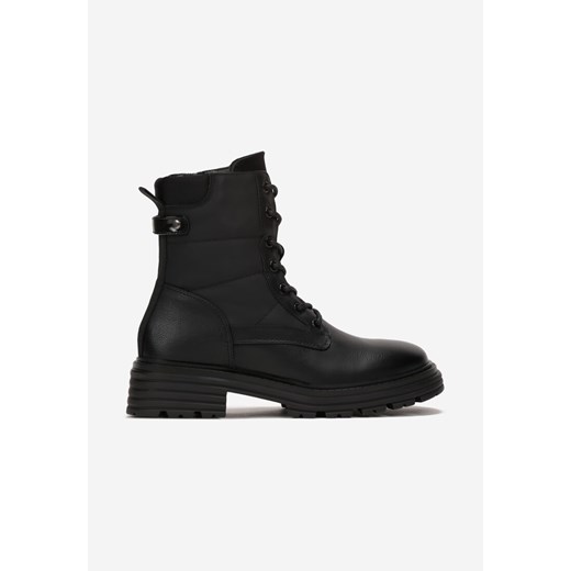 Czarne Botki w Stylu Workerów Grunge Lenikka Renee 39 renee.pl