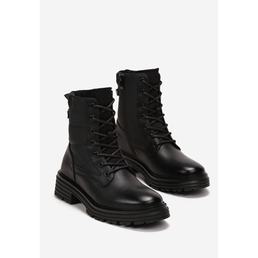 Czarne Botki w Stylu Workerów Grunge Lenikka Renee 37 renee.pl