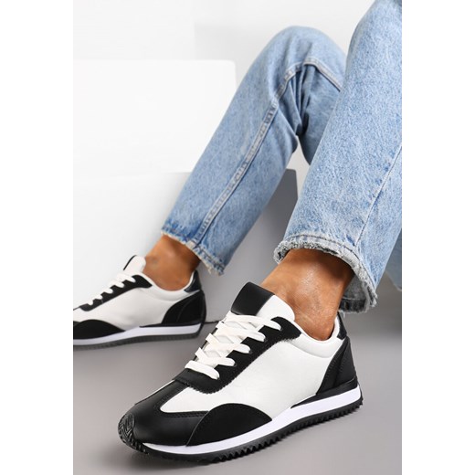 Czarne Sneakersy  z Ozdobnymi Wstawkami Fania ze sklepu renee.pl w kategorii Buty sportowe damskie - zdjęcie 173192282
