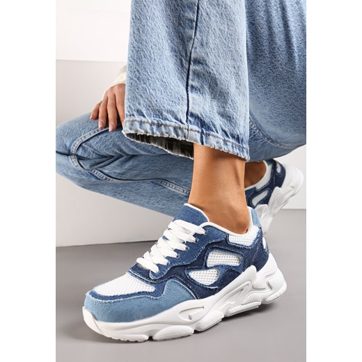 Niebieskie Sneakersy przed Kostkę na Grubej Podeszwie Lefia ze sklepu renee.pl w kategorii Buty sportowe damskie - zdjęcie 173196704
