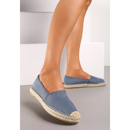 Niebieskie Płaskie Espadryle z Jutową Plecionką Lainsaria Renee 38 renee.pl