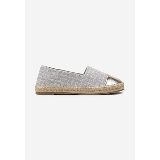 Niebieskie Espadryle z Tweedowego Materiału z Plecionką na Podeszwie Hexiria Renee 37 renee.pl
