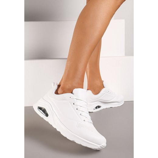 Białe Sneakersy na Grubej Podeszwie przed Kostkę Floemini ze sklepu renee.pl w kategorii Buty sportowe damskie - zdjęcie 173243380