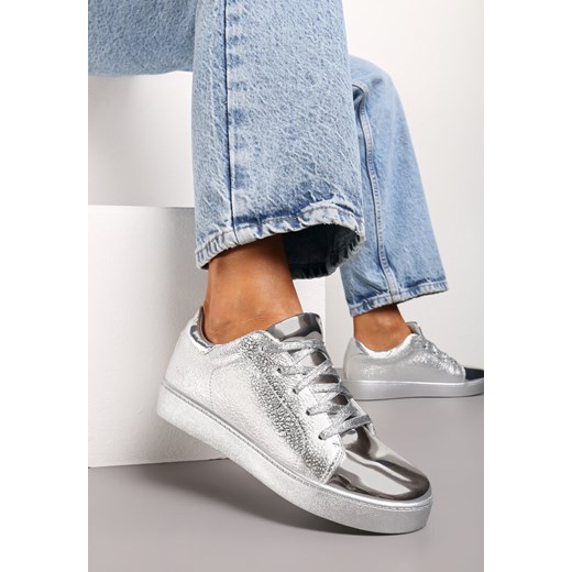 Srebrne Sneakersy Ansel ze sklepu renee.pl w kategorii Buty sportowe damskie - zdjęcie 173255150