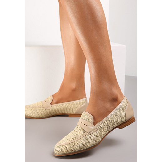 Jasnobeżowe Mokasyny Magana Renee 40 renee.pl