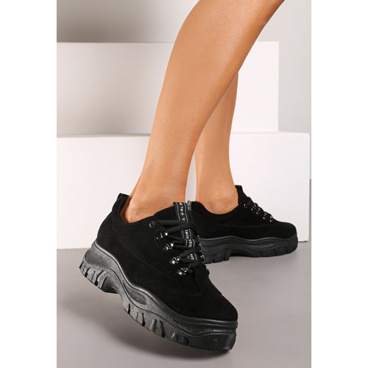 Czarne Zamszowe Sneakersy Farwynn ze sklepu renee.pl w kategorii Buty sportowe damskie - zdjęcie 173255921