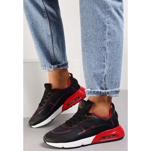 Czarno-Czerwone Sneakersy Qinerris ze sklepu renee.pl w kategorii Buty sportowe damskie - zdjęcie 173256223