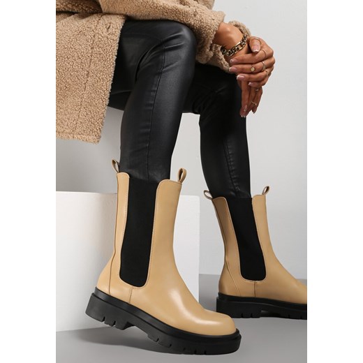 Beżowe Botki Yorinore Renee 41 renee.pl