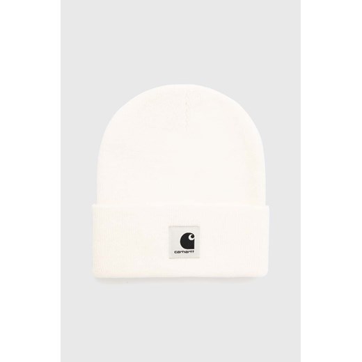 Carhartt WIP czapka Ashley Beanie kolor beżowy z grubej dzianiny I031970.D6XX ze sklepu PRM w kategorii Czapki zimowe męskie - zdjęcie 173257830