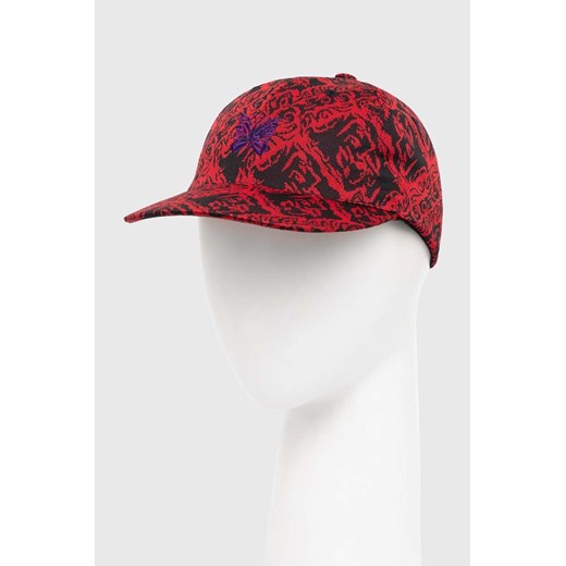 Needles czapka z daszkiem kolor czerwony wzorzysta OT052 ze sklepu PRM w kategorii Czapki z daszkiem męskie - zdjęcie 173257941