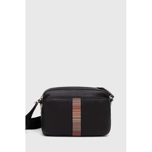 Paul Smith torebka skórzana kolor czarny M1A-6796-BMULTI ze sklepu PRM w kategorii Listonoszki - zdjęcie 173258160