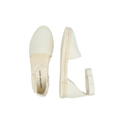 Espadryle damskie Calvin Klein z tworzywa sztucznego z klamrą casualowe 