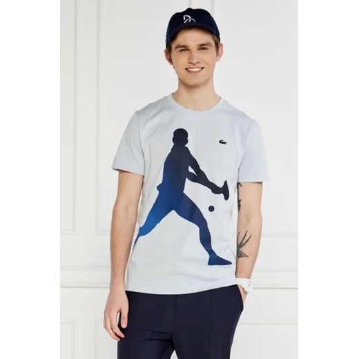 T-shirt męski Lacoste bawełniany młodzieżowy z krótkimi rękawami 