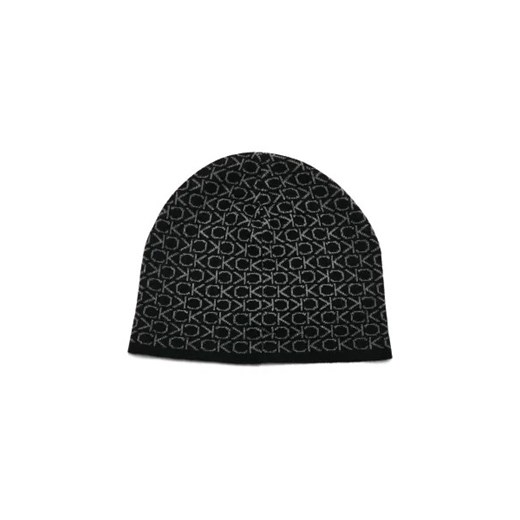 Calvin Klein Czapka MONOGRAM | z dodatkiem wełny i kaszmiru Calvin Klein One Size wyprzedaż Gomez Fashion Store