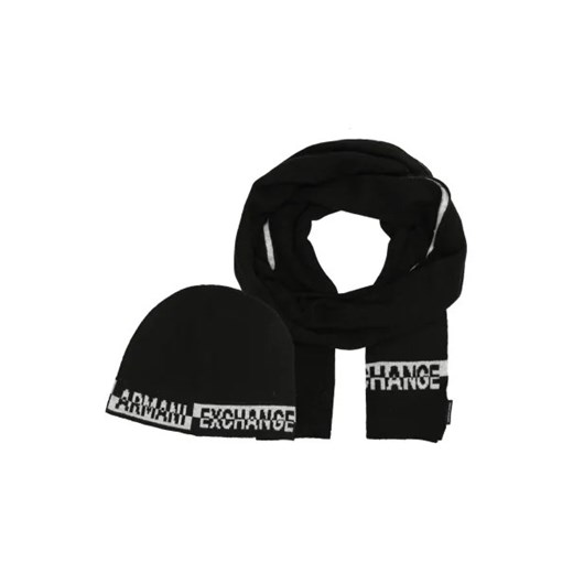 Armani Exchange Szal + czapka | z dodatkiem wełny ze sklepu Gomez Fashion Store w kategorii Szaliki męskie - zdjęcie 173267360