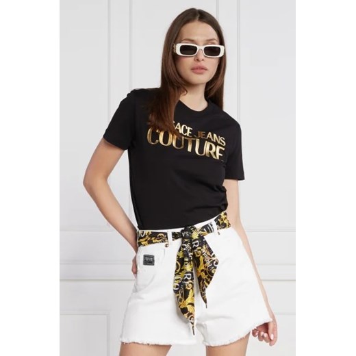 Versace Jeans Couture T-shirt | Regular Fit ze sklepu Gomez Fashion Store w kategorii Bluzki damskie - zdjęcie 173275420