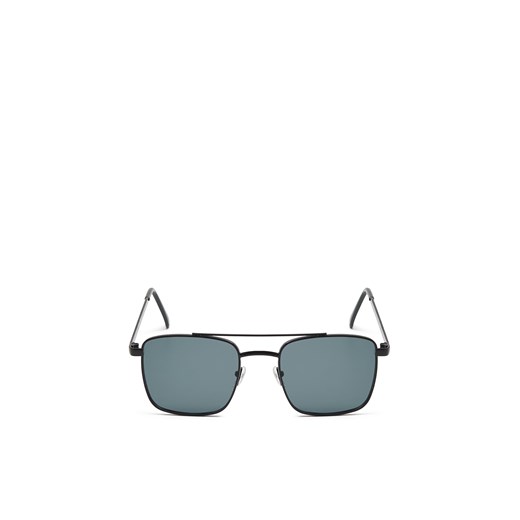 Cropp - Okulary przeciwsłoneczne z kwadratowymi oprawkami - czarny Cropp Uniwersalny Cropp