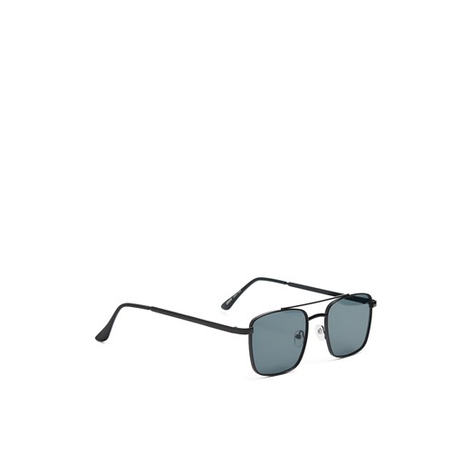 Cropp - Okulary przeciwsłoneczne z kwadratowymi oprawkami - czarny Cropp Uniwersalny Cropp