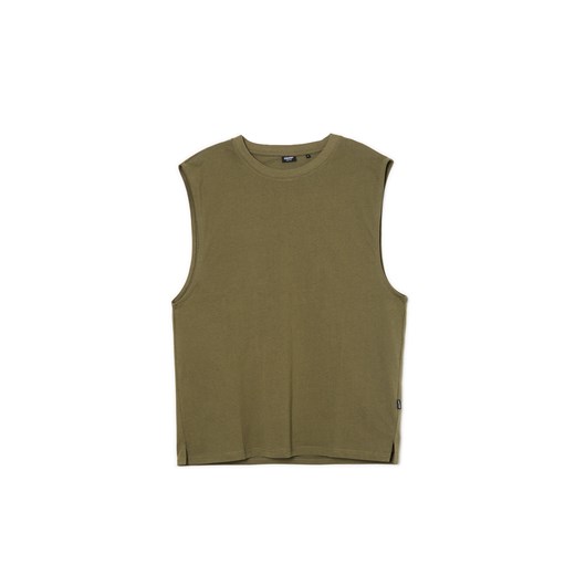 Cropp - Gładka koszulka bez rękawów - zielony ze sklepu Cropp w kategorii T-shirty męskie - zdjęcie 173276852