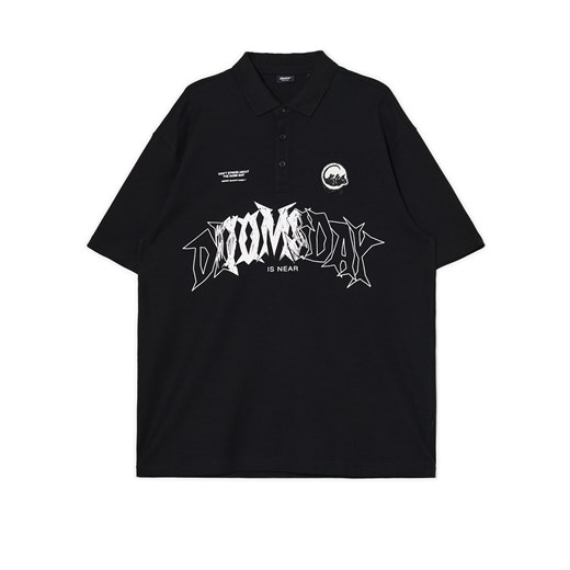 Cropp - Koszulka polo z nadrukiem Doomsday - czarny Cropp XS Cropp