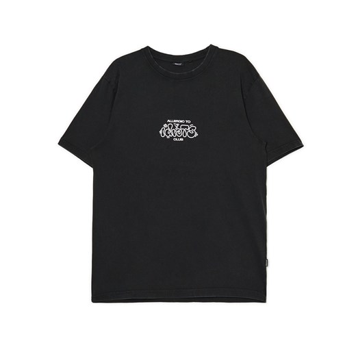 Cropp - Czarna koszulka z efektem sprania - czarny Cropp XL Cropp