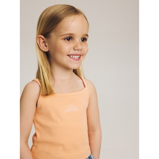 Reserved - Top z haftem - pomarańczowy ze sklepu Reserved w kategorii Bluzki dziewczęce - zdjęcie 173277222