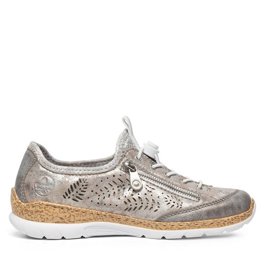 Półbuty Rieker N42K6-40 Szary Rieker 37 eobuwie.pl