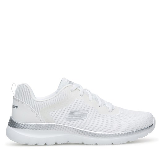 Skechers buty sportowe damskie sneakersy białe płaskie na jesień sznurowane