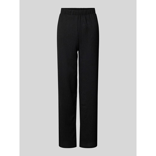 Spodnie materiałowe z szeroką nogawką i fakturowanym wzorem model ‘LUNA’ ze sklepu Peek&Cloppenburg  w kategorii Spodnie damskie - zdjęcie 173278732